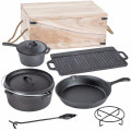 Pre-Seasoned Cast Iron Camping Cookware Sets